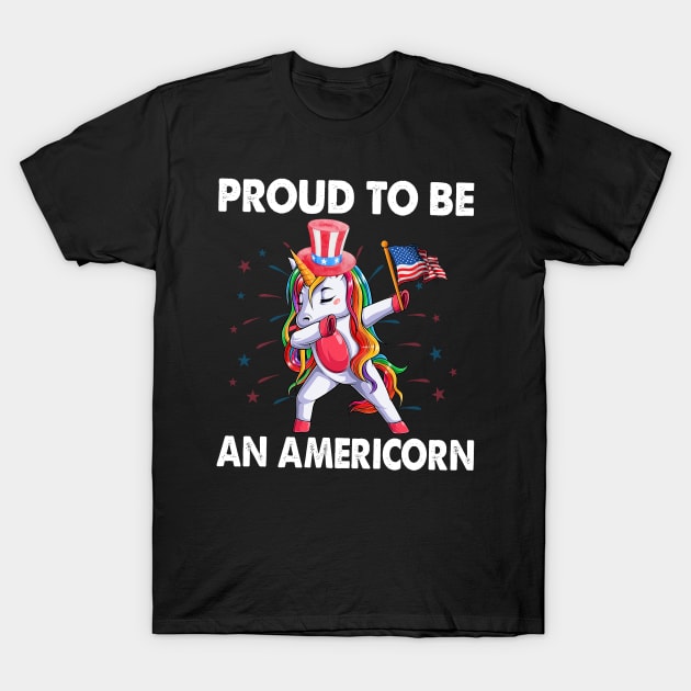 Proud To Be An Americorn 4th Of July T-Shirt by CoolTees